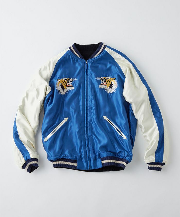 GOLD＞WOOL MELTON×ACETATE SOUVENIR JACKET | MAKES ONLINE STORE