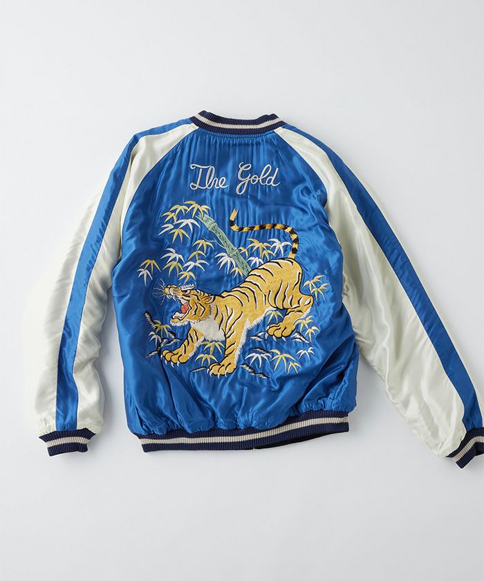 GOLD＞WOOL MELTON×ACETATE SOUVENIR JACKET | MAKES ONLINE STORE