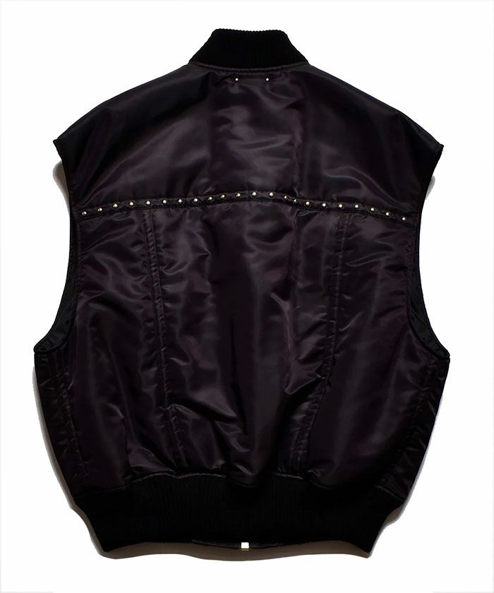 MINEDENIM＞Studs Trimmimg Padding Vest | MAKES ONLINE STORE