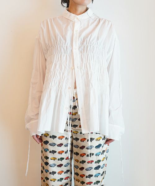 Midorikawa＞Gather Shirt(MID23AW-SH04) | MAKES ONLINE STORE