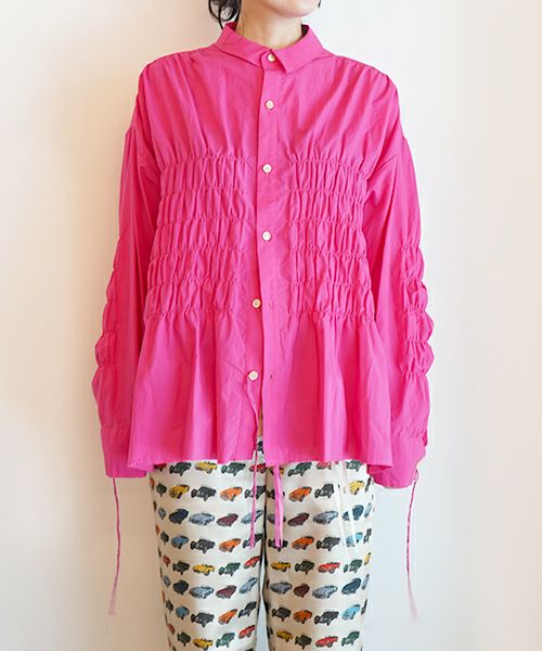 Midorikawa＞Gather Shirt(MID23AW-SH04) | MAKES ONLINE STORE