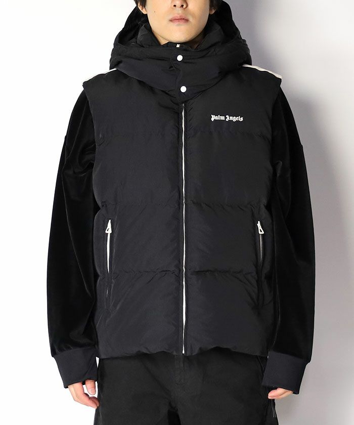 PALM ANGELS＞CLASSSIC TRACK HOODY DOWN VEST(PMEF23-114) | MAKES