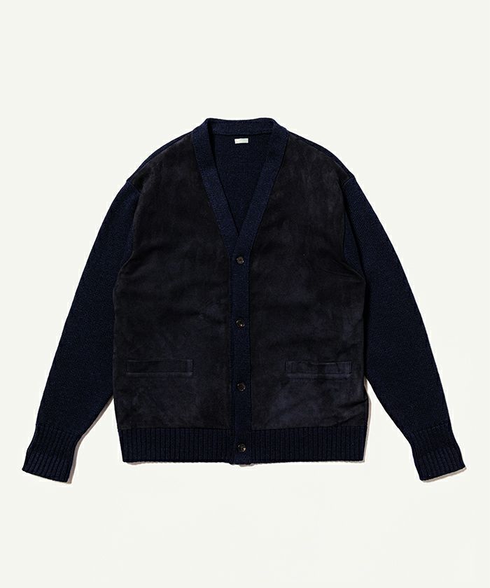 ア プレッセ ＜A.PRESSE＞Cashmere Suede Combination Cardigan