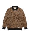 ＜WACKO MARIA＞LEOPARD KNIT JACQUARD POLO SHIRT