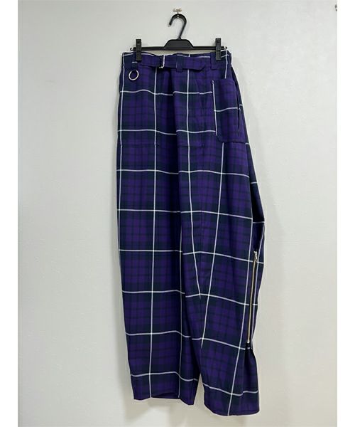 ＜KIDILL＞WIDE BONDAGE PANTS BRITISH TARTAN