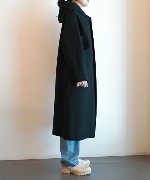 HYKE＞MELTON HOODED WORK COAT | MAKES ONLINE STORE