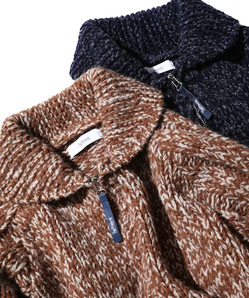 TapWater＞Shetland Wool Cowichan Zip Cardigan | MAKES ONLINE STORE