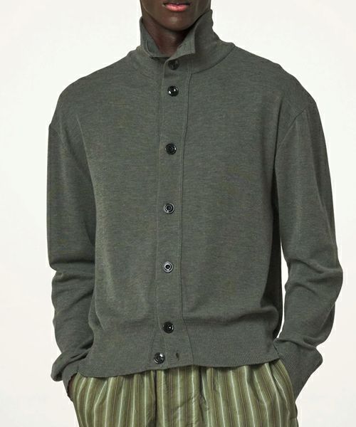 LEMAIRE＞CONVERTIBLE COLLAR CARDIGAN (TO1099LK1011) | MAKES ONLINE 