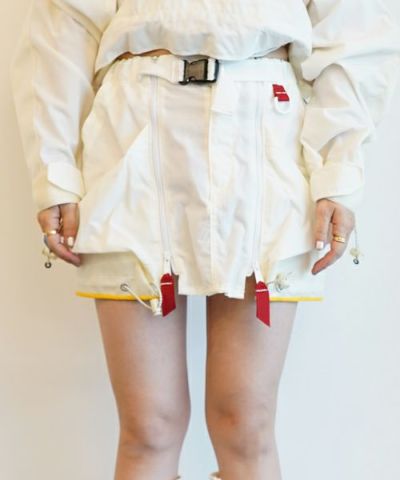 fumika_uchida vinyl pocket skirt whiteレディース ...
