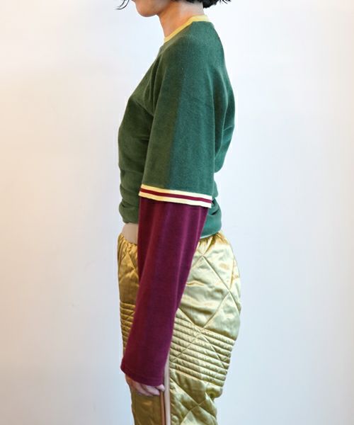 FUMIKA＿UCHIDA＞PILE SWITCHING DOUBLE KE/S TEE | MAKES ONLINE STORE