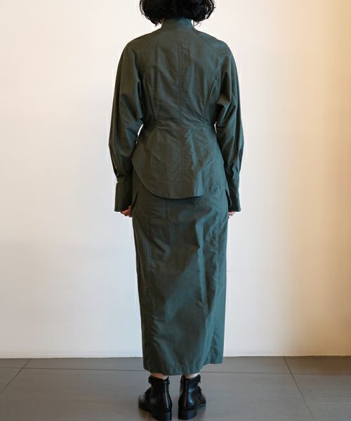 Mame Kurogouchi＞Brushed Cotton Peplum Dress | MAKES ONLINE STORE