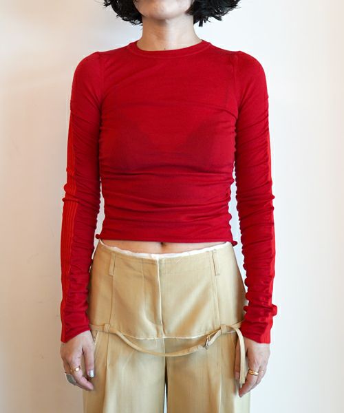 ＜JACQUEMUS＞La maille Sargas(Ribbed back pullover.)