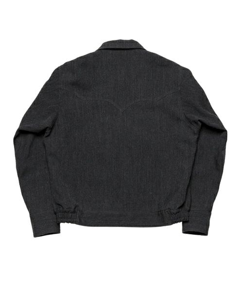 The Letters＞WESTERN CUT OUT ZIP JACKET -WOOL LINEN HERRINGBONE