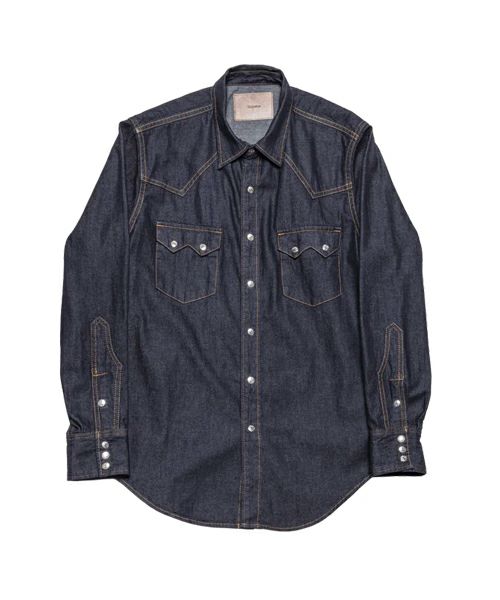 ＜The Letters＞CLASSIC WESTERN SHIRT -WASHED DENIM-