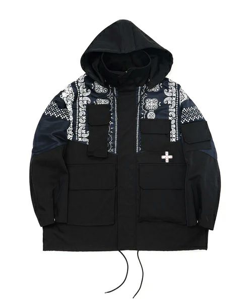 ＜FACETASM＞ORIGINAL BANDANA PRINT HIGH NECK JACKET