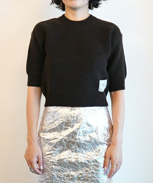 ＜Meryll Rogge＞SHORT SLEEVE DOUBLE FACED SWEATER