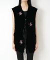 ＜Midorikawa＞Velvet Embroidery Vest(MID23AW-VT02B)