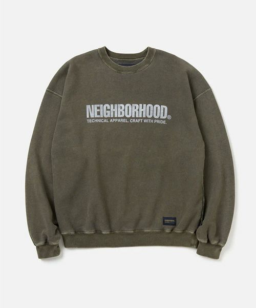 NEIGHBORHOOD PIGMENT DYED CREWNECK LS | fitwellbathfitting.com