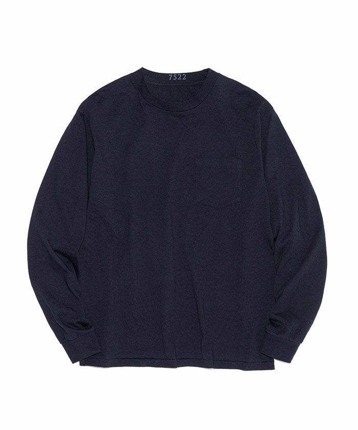 ＜AVIREX7522＞LS POCKET TEE SHIRT "NAVY"