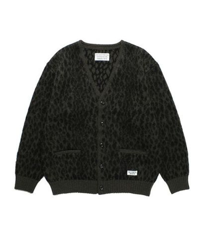 WACKO MARIA＞LEOPARD HEAVY MOHAIR KNIT JACQUARD CARDIGAN | MAKES