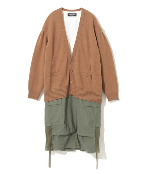 ＜UNDERCOVER＞Knit×Cargo Docking Long Cardigan