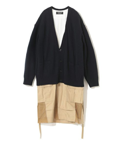 UNDERCOVER＞Knit×Cargo Docking Long Cardigan | MAKES ONLINE STORE