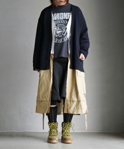 UNDERCOVER＞Knit×Cargo Docking Long Cardigan | MAKES ONLINE STORE