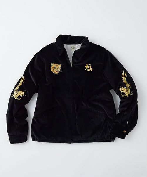 ＜GOLD＞VELVETEEN PADDING VIETNAM JACKET "PLEIKU VIET-NAM"