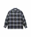 ＜WACKO MARIA＞OMBLE CHECK OPEN COLLAR SHIRT L/S (TYPE-2)