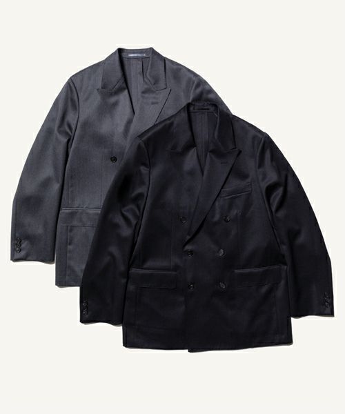 A.PRESSE＞Wool Gabardine Double Breasted Jacket | MAKES ONLINE STORE