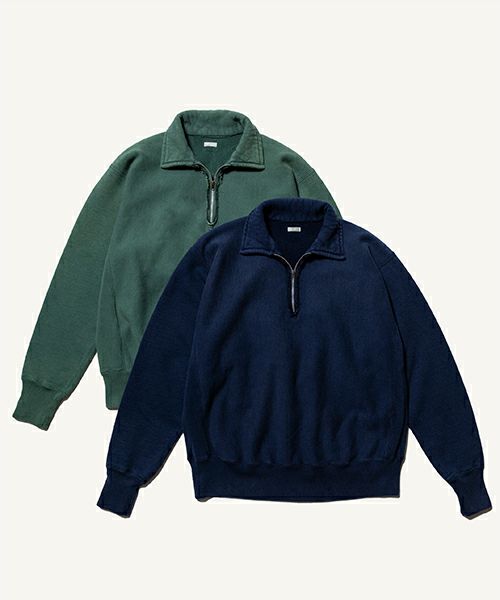 A.PRESSE＞Vintage Half Zip Sweat Shirt | MAKES ONLINE STORE