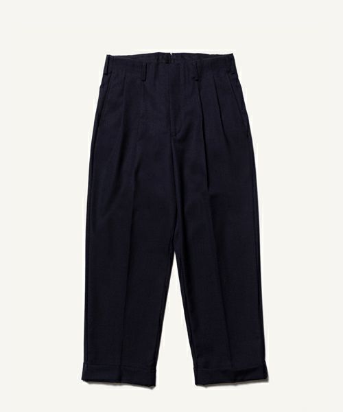 ＜A.PRESSE＞Slub Wool Navy Trousers