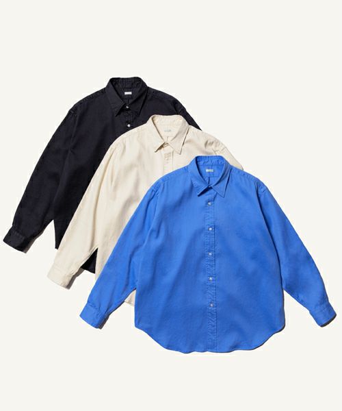 A.PRESSE＞Double Weave Twill Regular Collar Shirt | MAKES ONLINE STORE
