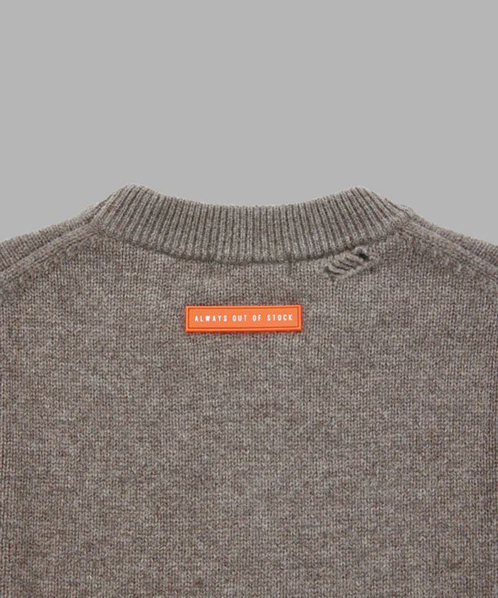 ALWAYS OUT OF STOCK＞CRASH CREW NECK SWEATER | MAKES ONLINE STORE