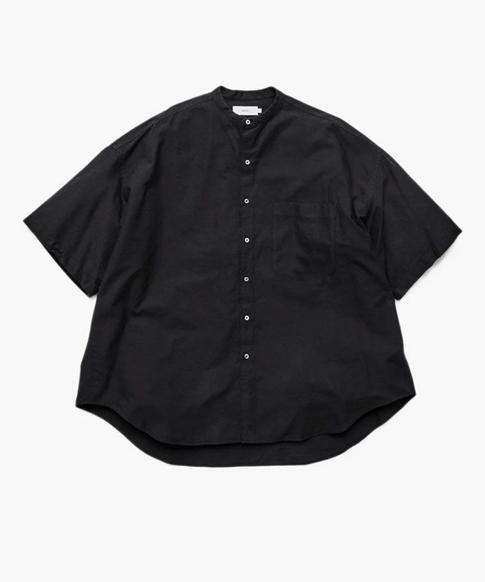 ＜Graphpaper＞Oxford S/S Oversized Band Collar Shirt(GM241-50024B)