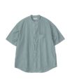 ＜Graphpaper＞Broad S/S Oversized Band Collar Shirt (GM241-50004STB)
