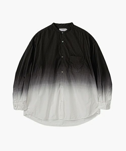 ＜Graphpaper＞Broad L/S Oversized Band Collar Shirt (GM241-50002C)