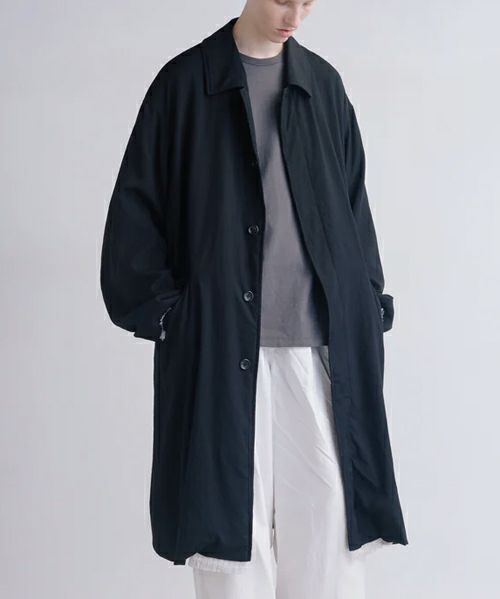 Graphpaper＞Wool Twill Washer Bal Collar Coat(GM241-10046) | MAKES 