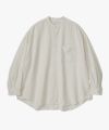 ＜Graphpaper＞Linen Cupro L/S Oversized Band Collar Shirt(GM241-50239)