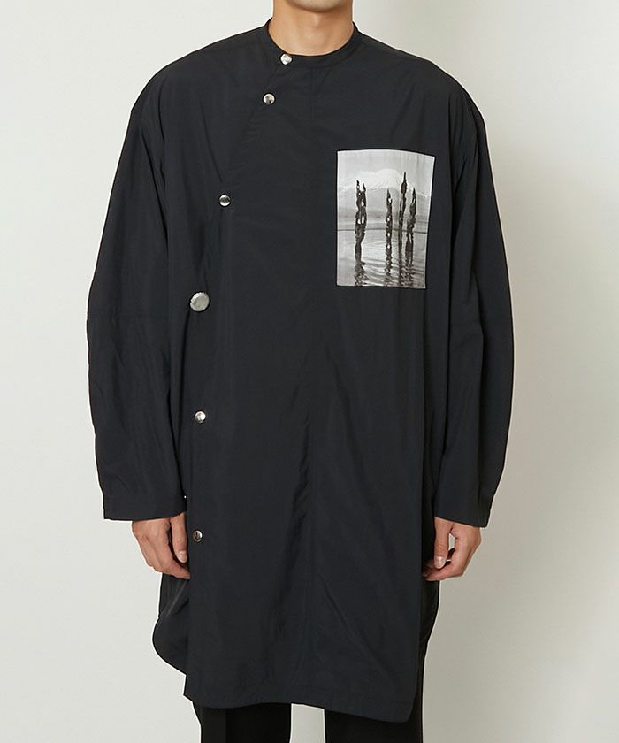 ＜ALMOSTBLACK＞WOVEN MILITARY LONG SHIRTS