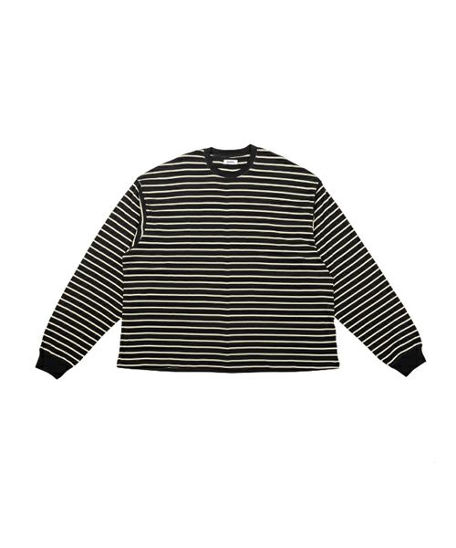 ＜BASICKS＞Oversized Stripe Long T-shirt