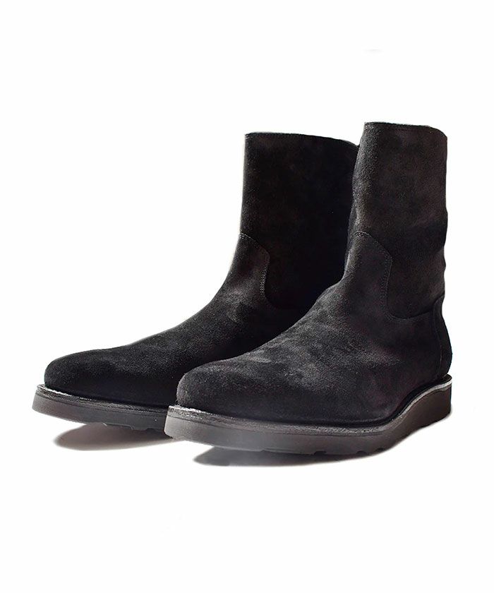 ＜MINEDENIM＞Suede Leather Back Zip Boots