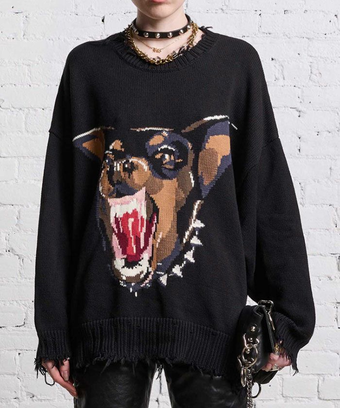 ＜R13＞ANGRY CHIHUAHUA OVERSIZEDSWEATER