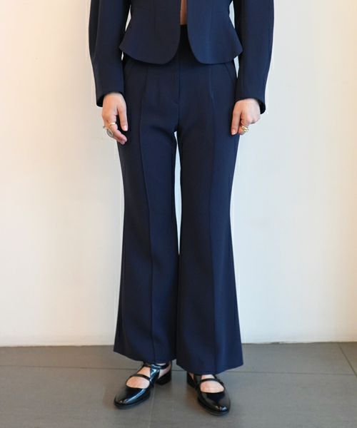 ＜Mame Kurogouchi＞Triacetate Polyester Flared Trousers