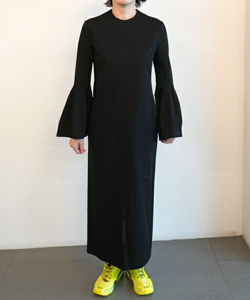 Mame Kurogouchi＞Volume Sleeve Cotton Jersey Dress | MAKES ONLINE