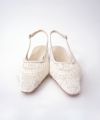 ＜Mame Kurogouchi＞Cording Embroidery Sling Back Heels
