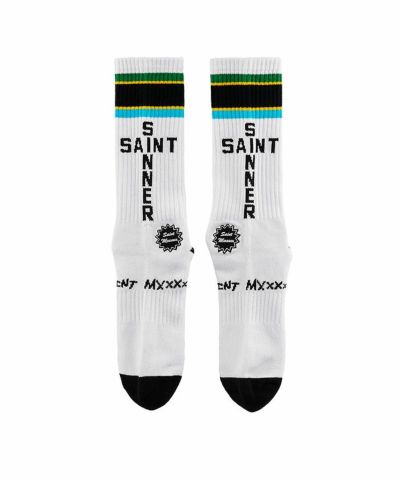 SAINT MICHAEL＞SOCKS/TANZANIA/WHITE | MAKES ONLINE STORE