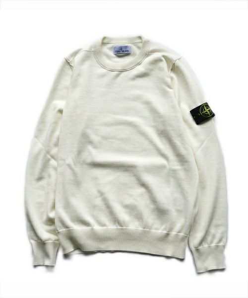 ＜STONE ISLAND＞ORGANIC COTTON CREWNECK KNIT(8015540B2) 【2024SS】