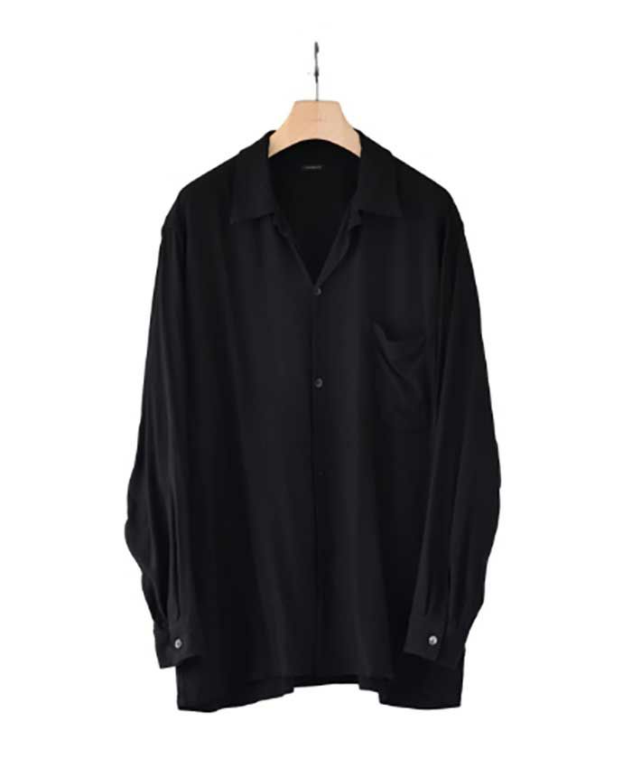 極美品】COMOLI 24SS 立ち止まる レーヨン オープンカラーシャツ Size2