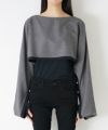 ＜CINOH＞SUMMER WOOL CAPE BLOUSE